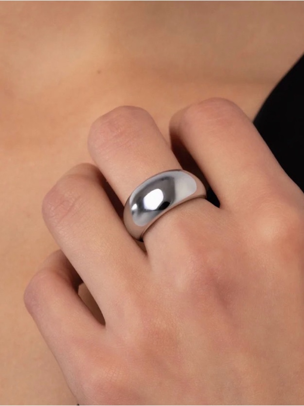 Cachet Silver Dome Band Ring